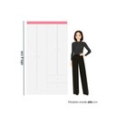 Ver imagem 2 de Guarda Roupa Solteiro 4 Portas 2 Gavetas Vesta - Branco/rosa Flex