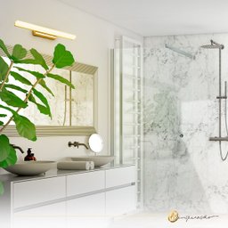 Luminária para Espelho Banheiro Arandela Wing Dourado Ip44 - 7