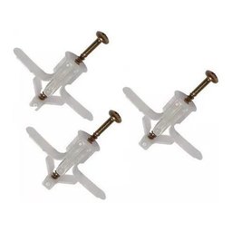 Kit 50 Buchas Nylon P/ Drywall C/ Parafuso Cabeca Chata 8mm - 1