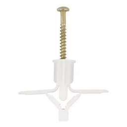 Kit 50 Buchas Nylon P/ Drywall C/ Parafuso Cabeca Chata 8mm - 2