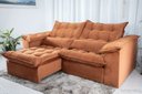 Ver imagem 2 de Sofá Retrátil e Reclinável Ipanema 1,50m em Tecido Veludo C/pillow Nos Braços - Montagem Inclusa:ter