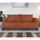 Ver imagem 1 de Sofá Living 2 Lugares 1,60m Horus Bouclê Pés de Aço - Pallazio Cor:Terracota