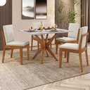 Ver imagem 1 de Conjunto Mesa Donna com 4 Cadeiras Lady Nesher
