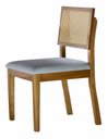 Ver imagem 3 de Par Cadeiras Hera Madeira Maciça Encosto Rattan