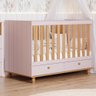 Berço Americano Candy com 2 Gavetas Rosê/nature - Permóbili Baby - 2