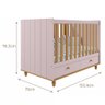 Berço Americano Candy com 2 Gavetas Rosê/nature - Permóbili Baby - 5