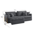 Ver imagem 2 de Sofá Cama Lisboa Retrátil e Reclinável 200cm Braço 10cm Meu Sofá Online