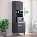 Ver imagem 3 de Paneleiro Duplo 4 Portas Andréia Cinza Ajl Móveis