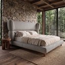 Ver imagem 1 de Cama Box Base King com Cabeceira Mochi 193x203 Estofada Orgânica Japonesa Bouclê Cinza - Desk Design
