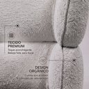 Ver imagem 6 de Cama Box Base King com Cabeceira Mochi 193x203 Estofada Orgânica Japonesa Bouclê Cinza - Desk Design