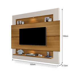 Painel com Luzes Led para Tv Até 55 Polegadas Monterrey 160 Carvalho/Off White - 3