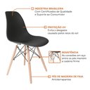 Ver imagem 2 de Cadeira Eames Preta Pés de Madeira – Estilo Moderno e Versátil