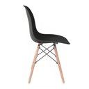 Ver imagem 4 de Cadeira Eames Preta Pés de Madeira – Estilo Moderno e Versátil
