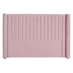 Cabeceira Ripada Estofada para Cama Box Casal King 1.95 - Suede - Sv Decor:rosa Bebe - 1