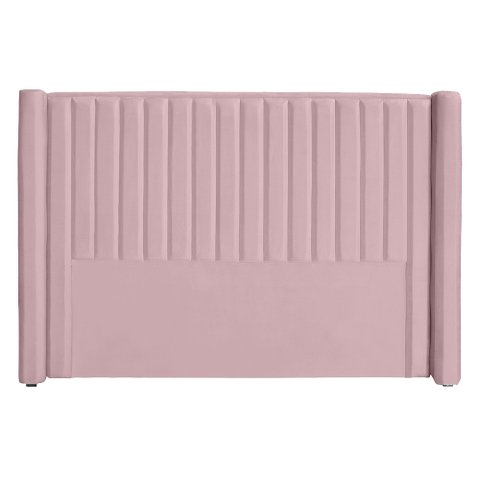 Cabeceira Ripada Estofada para Cama Box Casal King 1.95 - Suede - Sv Decor:rosa Bebe