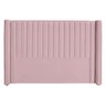 Cabeceira Ripada Estofada para Cama Box Casal King 1.95 - Suede - Sv Decor:rosa Bebe - 1