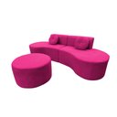 Ver imagem 4 de Sofá Modular Orgânico Monterrey 260cm + Puff Veludo Rosa Pink
