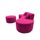 Ver imagem 7 de Sofá Modular Orgânico Monterrey 260cm + Puff Veludo Rosa Pink