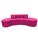 Ver imagem 6 de Sofá Modular Orgânico Monterrey 260cm + Puff Veludo Rosa Pink