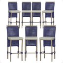 Ver imagem 1 de 7 Banqueta em Alumínio Roma Fendi Corda Náutica Tecido 3