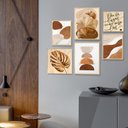 Ver imagem 2 de Kit 6 Quadros Decorativos para Sala Estar com Moldura Caixa e Folhas Frases Lar