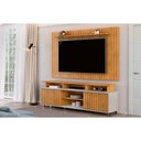 Ver imagem 2 de Home P/ Tv até 65 Pol Lume/olimpic Ripado C/ Prateleira e Nichos 180x168cm Cedro/bali - Dj Móveis