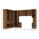 Ver imagem 3 de Quarto Completo 10 Portas 8 Gavetas 7 Peças Viena Espresso Móveis Cinza/Nogal/Grafite