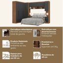 Ver imagem 6 de Quarto Completo 10 Portas 8 Gavetas 7 Peças Viena Espresso Móveis Cinza/Nogal/Grafite