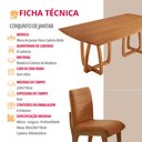 Ver imagem 6 de Sala de Jantar Mesa Flora 220cm Tampo Laminado Barril com 8 Cadeiras Bella