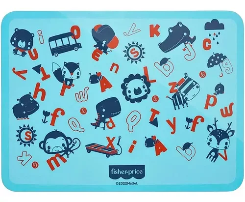 Lugar Americano Silicone Estampado Yummy! Azul Fisher Bb1195