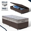 Ver imagem 2 de Cama Box Baú com Colchão Ortobom de Molas Ensacadas Pillow In Pro Vida Solteiro 88cm