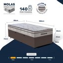 Ver imagem 3 de Cama Box Baú com Colchão Ortobom de Molas Ensacadas Pillow In Pro Vida Solteiro 88cm