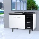 Ver imagem 1 de Balcão de Cozinha sem Tampo 2 Portas 3 Gavetas 120cm Marselha Móveis Bonatto