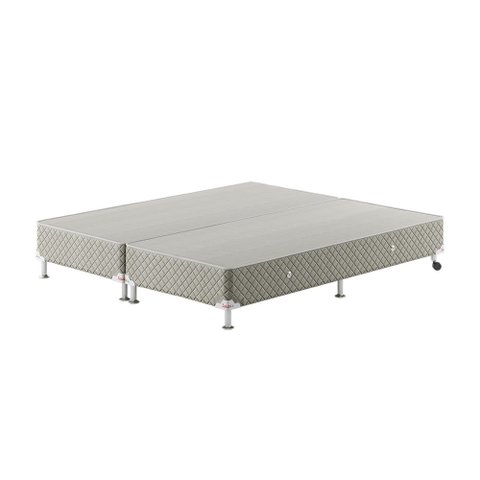 Base Box Bipartido King Spubio Incofal Marrom Claro 198x198x35cm