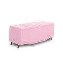 Ver imagem 3 de KIT + Cabeceira Com Recamier Baú Dunas Princesa em captonê 1,60 Casal Cama Box Rosa Bebê Corino Dala