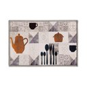 Ver imagem 1 de Tapete Cozinha Antiderrapante Clean 23 Bege Cinza 0,40x0,60m