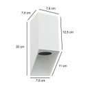 Ver imagem 4 de Arandela Sobrepor Bisel 1 Foco Branca Parede Fachada + Led Mr16 Br. Quente St3256