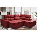 Ver imagem 1 de Sofá de Canto 2,60x2,36m Retrátil e Reclinável com Molas Cama inBox Platinum Direito Suede