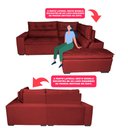 Ver imagem 4 de Sofá de Canto 2,60x2,36m Retrátil e Reclinável com Molas Cama inBox Platinum Direito Suede