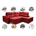 Ver imagem 3 de Sofá de Canto 2,60x2,36m Retrátil e Reclinável com Molas Cama inBox Platinum Direito Suede