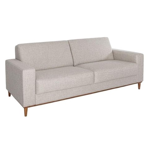Sofá Living Lara 3 Lugares 211cm Cinza Linho Herval