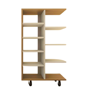 Sapateira Prática e Versátil 50x30x80cm Branco e Amadeirado