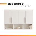 Ver imagem 6 de Modulo Ja Georgia Armário Aereo 1,47m Branco Fosco