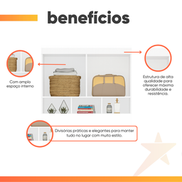 Modulo Ja Georgia Armário Aereo 1,47m Branco Fosco - 5 Modulo Ja Georgia Armário Aereo 1,47m Branco Fosco - 5