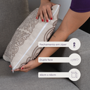 Ver imagem 5 de Capa para Almofada Grécia Dupla Face 45 X 45cm Tecido Jacquard com Zíper Cáqui