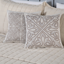 Ver imagem 4 de Capa para Almofada Grécia Dupla Face 45 X 45cm Tecido Jacquard com Zíper Cáqui