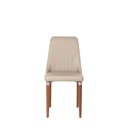 Ver imagem 6 de Kit de 4 Cadeiras de Madeira Maciça Estofada Lara - Natural C/ Pu Off White - Champanhe