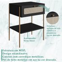 Ver imagem 3 de Kit 02 Mesas de Cabeceira 1 Gv Palhinha 28932 Linha Oslo Nero Artesano