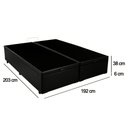 Ver imagem 5 de Cama Box Baú King Bipartido Sintético Sereneprime Preto 192x203x44