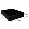 Cama Box Baú King Bipartido Sintético Sereneprime Preto 192x203x44 - 5